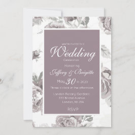 Dusty ro rosa bröllop meddelande