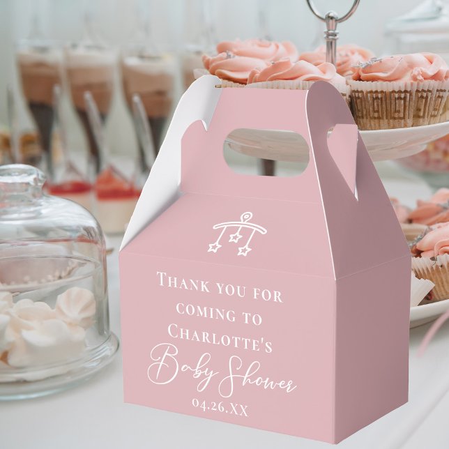 Dusty Ro Rosa Chic Personlig  Baby Shower Presentaskar (Skapare uppladdad)
