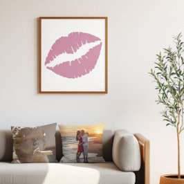 Dusty Ro Rosa Lipstick Läppar Poster