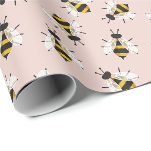Dusty Ro Rustic Bee Illustration Presentpapper