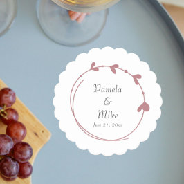 Dusty Ro Simple Hjärtkrans Bröllop Underlägg Papper