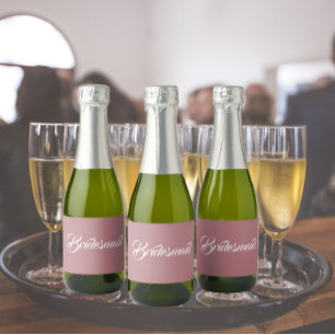 Dusty Ro Stylized Script Bröllop Bridesmaid