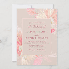 Dusty Ro Tropical Orchid Wedding bjudande in Inbjudningar