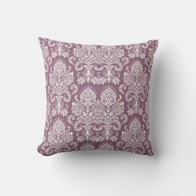 Dusty Ro Victorian Damask Kudde (Framsida)