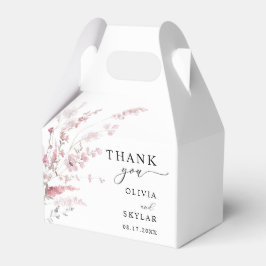 Dusty Ro Wildblommor Elegant Blommigt Bröllop Presentaskar