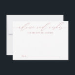 Dusty Rosa Advice for Newlyweds KeepsakCard Rådkort<br><div class="desc">Dessa vackert designade kort är ett unikt sätt för gästerna i bröllop att sina hjärtliga råd och önskemål med bruden och brudgummen. De här korten är idealiska för att du har en personlig kontakt på din speciella dag. De ger ett omhuldat kök för lycklig-paret. Perfekt för bröllopsreceptioner, möhippor och förlovningsfester....</div>