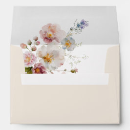 Dusty Rosa and Lila blommor Elegant Romantic
