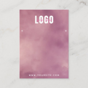 Dusty Rosa Anpassningsbar Logotyp Juelry Earrings  Visitkort
