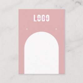 Dusty Rosa Arch Add Logotyp Jewelry Earrings Visni Visitkort