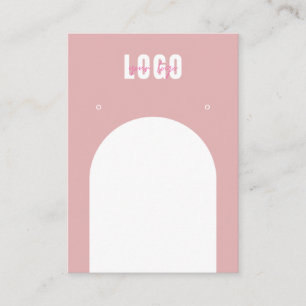 Dusty Rosa Arch Add Logotyp Jewelry Earrings Visni Visitkort