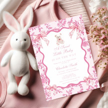 Dusty Rosa Baby Shower Vintage Blommigt Fransk Toi