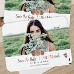 Dusty Rosa, Beige Ro Spara datum magneter<br><div class="desc">En elegant ro Bat mitzvah Spara datum magneter med dammig rosa,  beige konst. Överför designen till ett annat kort. Koordinerar perfekt med matchande inbjudningar,  blöjor,  kuvert och klistermärken i den här blommigtens Bat mitzvah samling.</div>