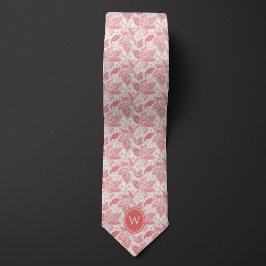 Dusty Rosa Blommigt Monogram Slips