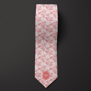 Dusty Rosa Blommigt Monogram Slips