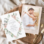 Dusty Rosa Blommigt Photo Eucalyptus Bröllop bjuda Inbjudningar<br><div class="desc">Dusty Rosa Blommigt Ro och Eucalyptus Botanical Grey Watercolor Bröllop Vår eller Summer Photo eller Bild Wedding Invations - innehåller vackra och elegant manustypografi med moderna botaniska blommor och grönenergi för den speciella Bröllopsdag firande.</div>