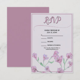 Dusty Rosa Blommigt Watercolor Bröllop OSA Kort