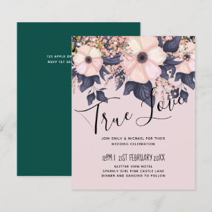 Dusty Rosa Blue Blommigt Bröllop budget