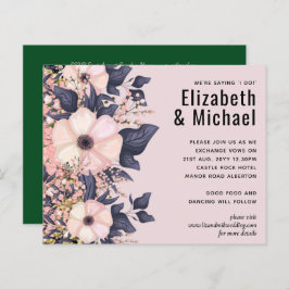 Dusty Rosa Blue Blommigt Bröllop budget