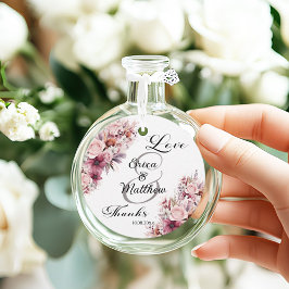 Dusty Rosa Boho Blommigt Modern Script Bröllop Gåvor Etiketter