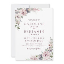 Dusty rosa boho blommigt rustic bröllop