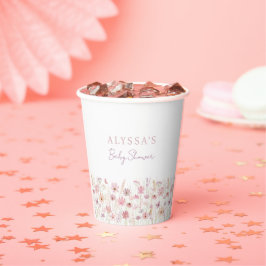 Dusty Rosa Boho WildblomBaby Shower