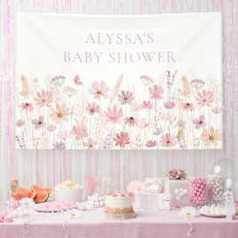 Dusty Rosa Boho WildblomBaby Shower