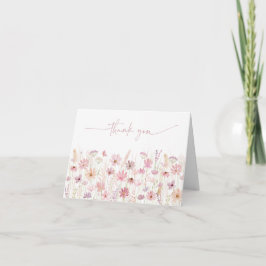 Dusty Rosa Boho WildblommBaby Shower Tack