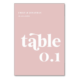 Dusty Rosa Bröllop Bordsnummer