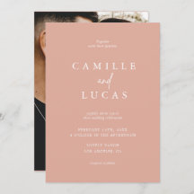 Dusty Rosa bröllop - inbjudan