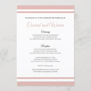 Dusty Rosa Champagne Toast Spara Datum Inbjudningar