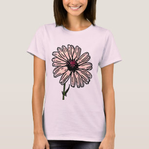 Dusty Rosa Daisy Vintage T Shirt