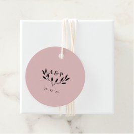 Dusty Rosa | Enkel modern Bröllop Tack Gåvor Etiketter