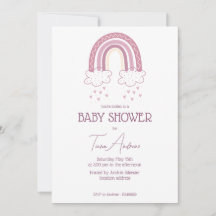 Dusty Rosa Flicka Boho Stil Baby Shower