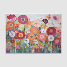 Dusty Rosa Flowers Abstrakt Pausning Decoupage