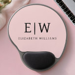 Dusty Rosa Girly Script Monogram Namn Modern Gel Musmatta<br><div class="desc">Dusty Rosa Monogram Lägg till din egen Namn-muspekare (Mouse Pad). Det gör perfekten söt 16-årsjubileum,  bröllop,  möhippa,  årsdag,  babydusch eller bachelorette-fest för någon som glam lyxen och chic stilar i kärlek.</div>