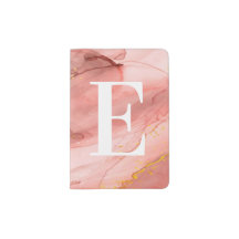Dusty Rosa Guld Agate Alcohol Bläck Monogrammed