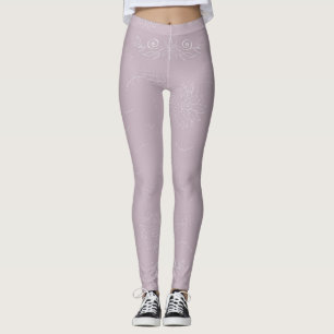Dusty Rosa Hand plockade Kvinnors lag Leggings