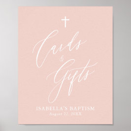 Dusty Rosa Kor Girl Girl Baptism Cards & Gifts Pos Poster