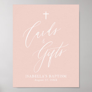 Dusty Rosa Kor Girl Girl Baptism Cards & Gifts Pos Poster