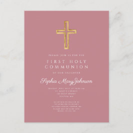 Dusty Rosa Kor Religiösa Boy First Communion Vykort