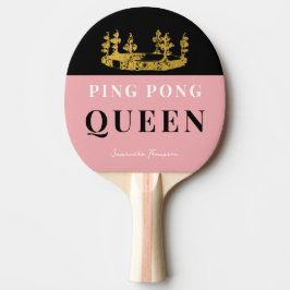 Dusty Rosa Krona Bord Tennis Queen Glam Anpassning Pingisracket
