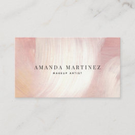 Dusty Rosa & Lila Brushstrokes Social Media Visitkort