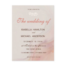 Dusty Rosa Marble Script Calligraphy White Gren