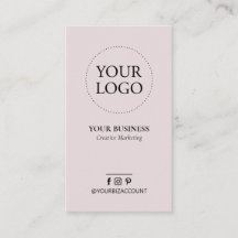 Dusty Rosa Minimal Logotyp Business Social Media