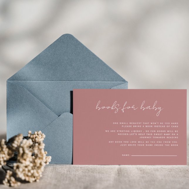 Dusty Rosa Minimal Rustic bokar för baby (Skapare uppladdad)