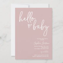Dusty Rosa Minimalist Modern Boho Baby Shower