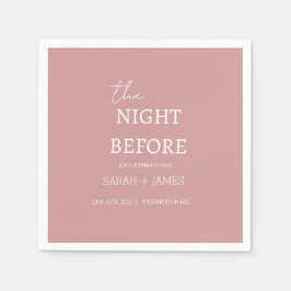 Dusty Rosa minimalist natten före Bröllop Pappersservett