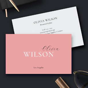 Dusty Rosa Modern Elegant Typography-Professionell Visitkort