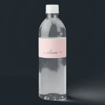 Dusty Rosa Modern Script Girly Monogram Namn Vattenflaska Etikett<br><div class="desc">Dusty Rosa Monogram Namn Vattenflaska-etikett. Det gör perfekten söt 16-årsjubileum,  bröllop,  möhippa,  årsdag,  kväll,  babydusch eller bachelorette-fest för någon som glam lyxen och chic stilar i kärlek.</div>