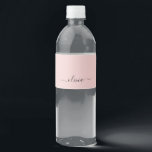Dusty Rosa Modern Script Girly Monogram Namn Vattenflaskor Etikett<br><div class="desc">Dusty Rosa Monogram Namn Vattenflaska-etikett. Det gör perfekten söt 16-årsjubileum,  bröllop,  möhippa,  årsdag,  kväll,  babydusch eller bachelorette-fest för någon som glam lyxen och chic stilar i kärlek.</div>